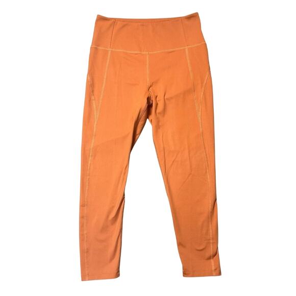 Girlfriend Collective Orange Terracotta Crop Leggings - Picture 1 of 5